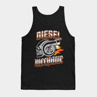 Diesel Mechanic Turbocharger Skull Tank Top